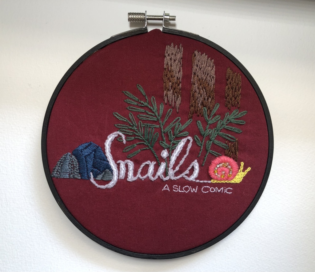 Title frame of _snails: a slow comic_